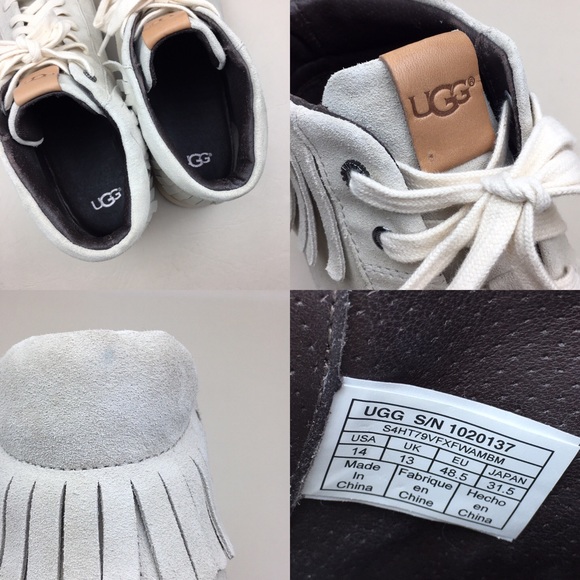 UGG Cali High Top Suede Fringe Sneakers NWT - Picture 6 of 8